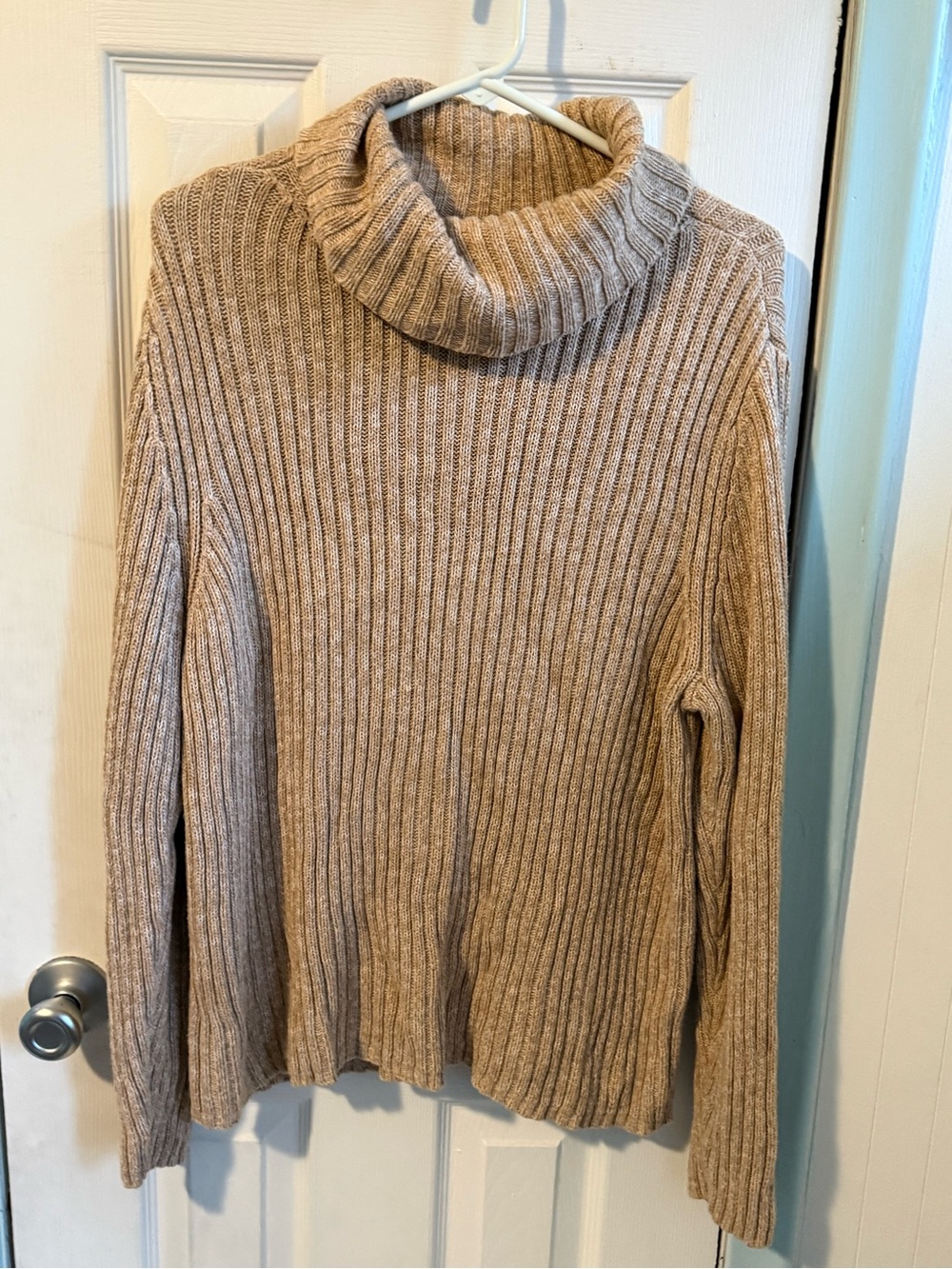 Cherokee Ribbed Turtleneck Sweater - Beige
